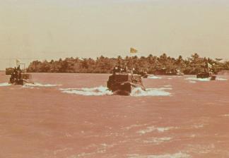 Vietnamese Navy (VNN) PBRs head out on patrol.