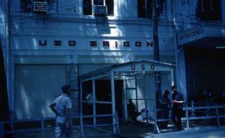 The United Service Organizations office in Saigon was next door to the British Council.
