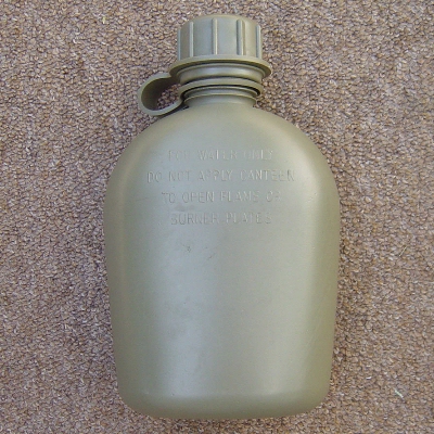 The plastic 1-quart canteen was first produced in 1962.