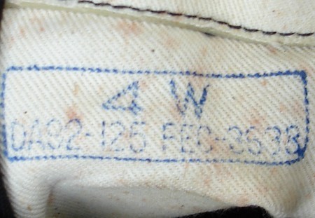 The size and contract number were stamped inside the CIDG combat boots.