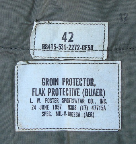 Size and Contract labels from the BUAER Flak Shorts.