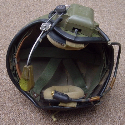 Inside of the Combat Vehicle Crewman Helmet.