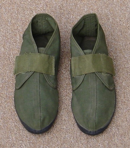 Made from OG-106 canvas, the Type-II comfort shoes had Velcro fasteners.