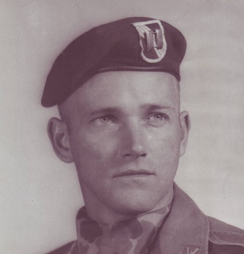 Vietnam Medal of Honor winner Captain Roger Donlon wears his Special Forces beret.