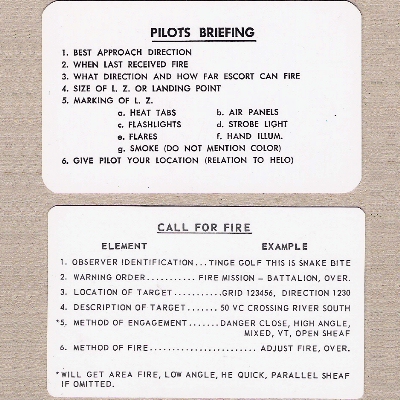 Field Procedure Cards