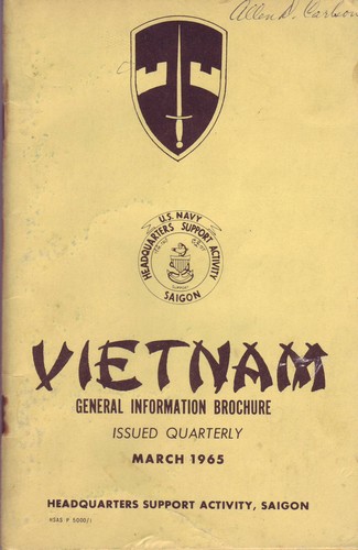 Front cover of the March 1965 issue of the Navy's Vietnam General Information Brochure.