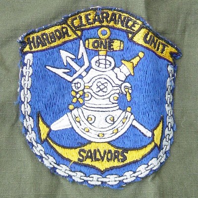 Shoulder sleeve insignia of Harbor Clearance Unit One.