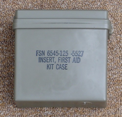 The insert for the Nylon jungle first aid kit case was made from olive drab plastic
