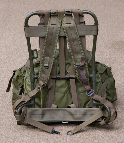 The P66 Lightweight rucksack featured a thin waist strap.