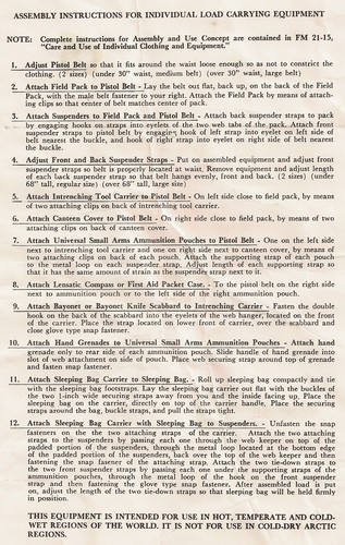 From July 1966 a paper instruction sheet, rather than the Heavy Hints pamphlet, was placed in each new M1961 field pack.