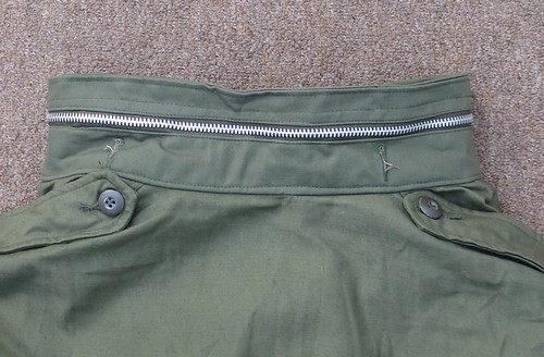 A hood was zipped into the back of the M1965 Field Coat’s rounded collar.