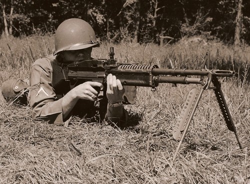 Designed to replace the Browning M1919, the M60 automatic machine gun weighed 23 pounds and boasted an effective range of approximately 1,000 yards.