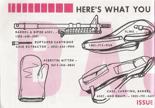 The M60 Operator's Manual listed the weapon's various accessories.