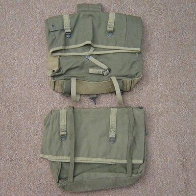 Korean War vintage USMC M1941 haversack and knapsack.