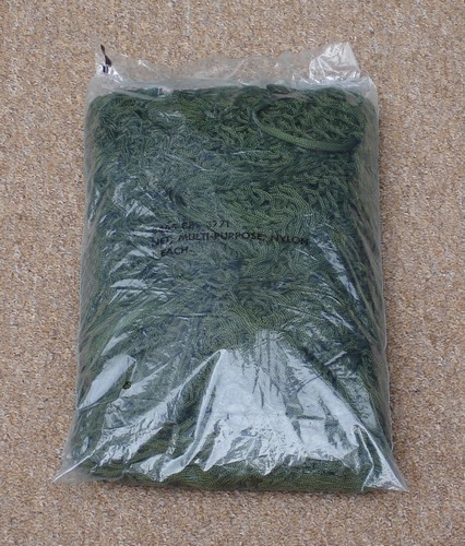 The multipurpose net was made from olive green nylon and measured approximately 5ft by 9ft.