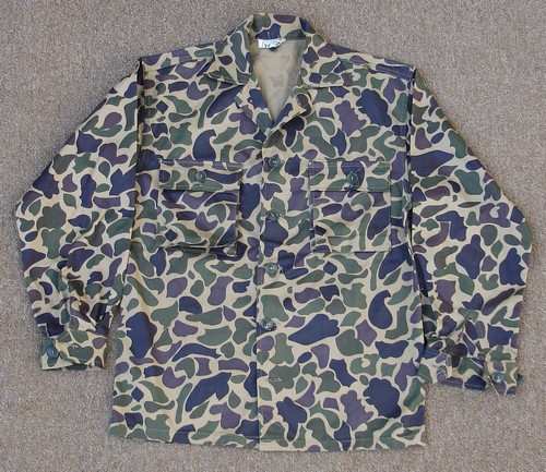 Asian Medium (A-M) sized spotted camouflage shirt made from heavy cotton twill cloth.