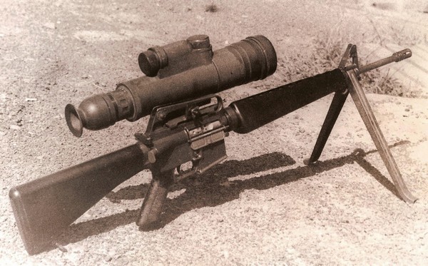 M16a1 Rifle With Anpvs 1 Night Vision Sight 1st Generation Starlight