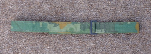 The USMC Mitchell Pattern Shelter Half was issued with matching camouflage straps (green side only).
