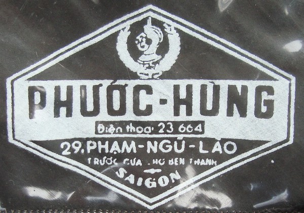 Saigon manufacturer's label from inside a Regional Forces beret.